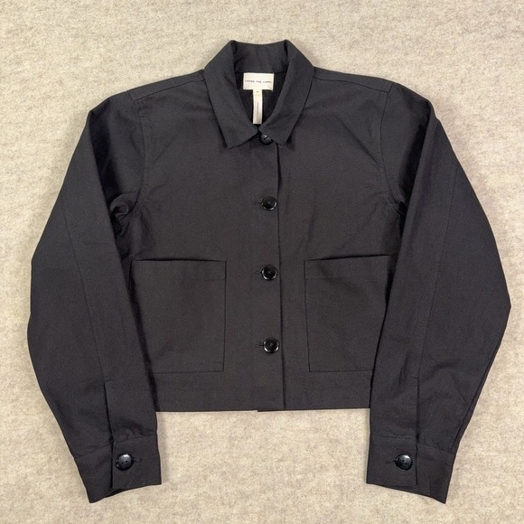 Laude The Label Jackets & Blazers - Laude The Label Cropped Canvas Chore Jacket Womens M Black 100% Organic Cotton
